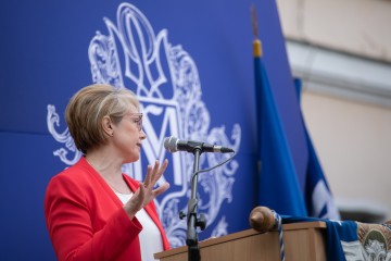 Лілія Гриневич на загальноуніверситетській церемонії конвокації 2019 у Національний університет "Києво-Могилянська академія"