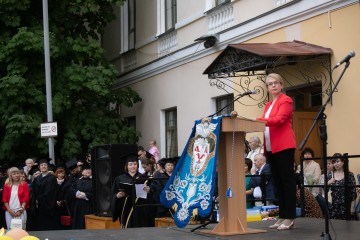 Лілія Гриневич на загальноуніверситетській церемонії конвокації 2019 у Національний університет "Києво-Могилянська академія"