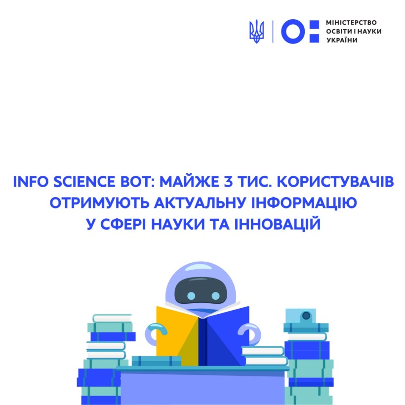 Info Science Bot: майже 3 тис. користувачів отримують актуальну інформацію у сфері науки та інновацій