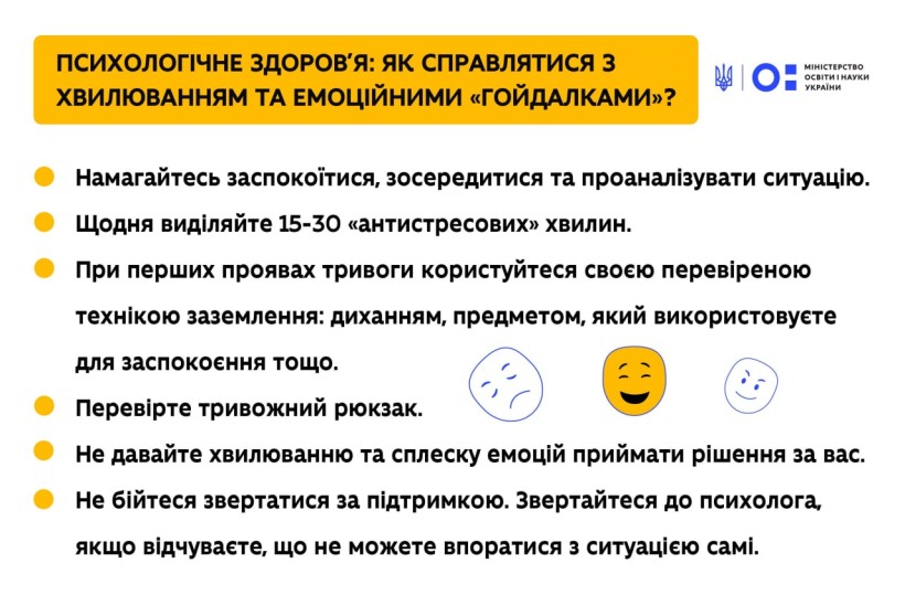 Психологічне здоров’я: як справлятися з хвилюванням та емоційними «гойдалками»?