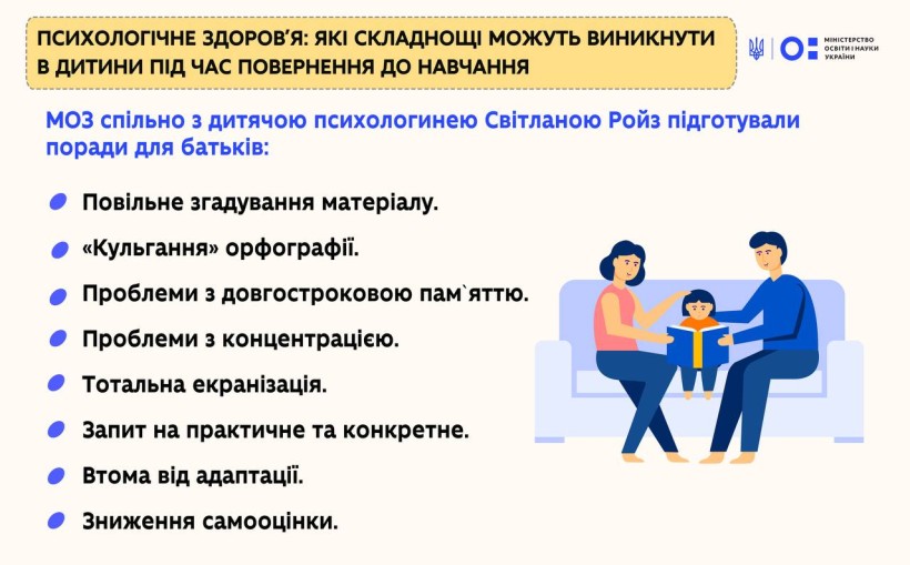 Психологічне здоров’я: які складнощі можуть виникнути в дитини під час повернення до навчання