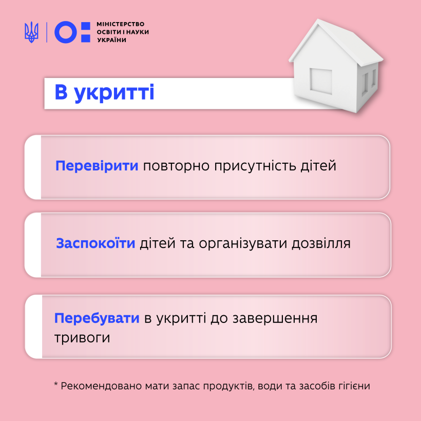 Алгоритм дій під час повітряної тривоги для ЗДО