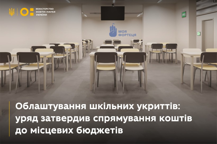 Уряд затвердив спрямування коштів до місцевих бюджетів на облаштування шкільних укриттів
