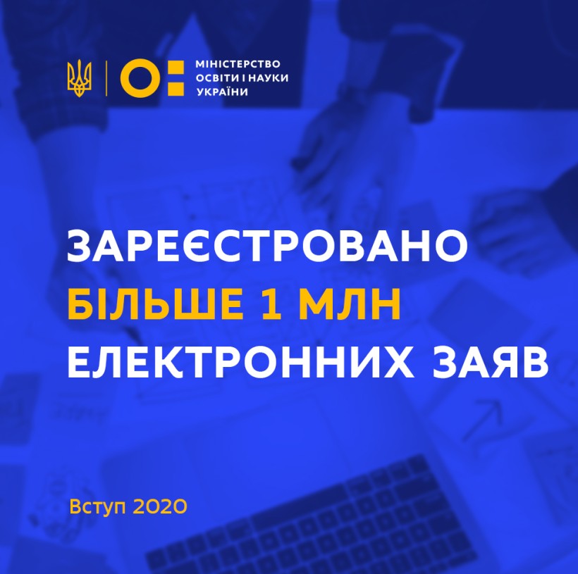 Вступ 2020: зареєстровано більше 1 млн заяв, які виші та спеціальності обирали цього року вступники