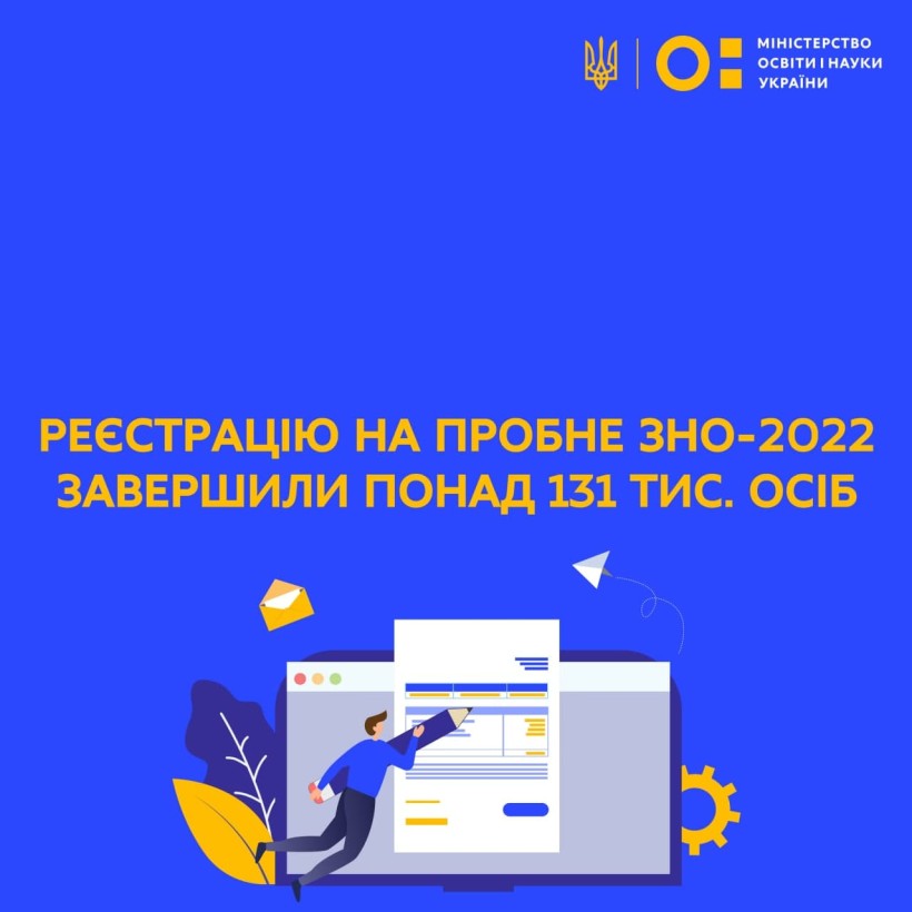 Реєстрацію на пробне ЗНО-2022 завершили понад 131 тис. осіб, сьогодні – останній день для оплати участі у тестуванні