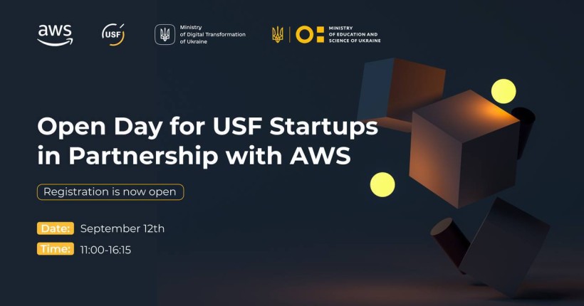 Триває реєстрація стартапів та підприємців для участі в Open Day for USF Startups in Partnership with AWS