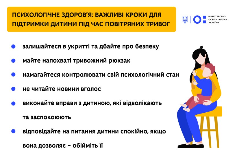 Психологічне здоров’я: важливі кроки для підтримки дитини під час повітряних тривог