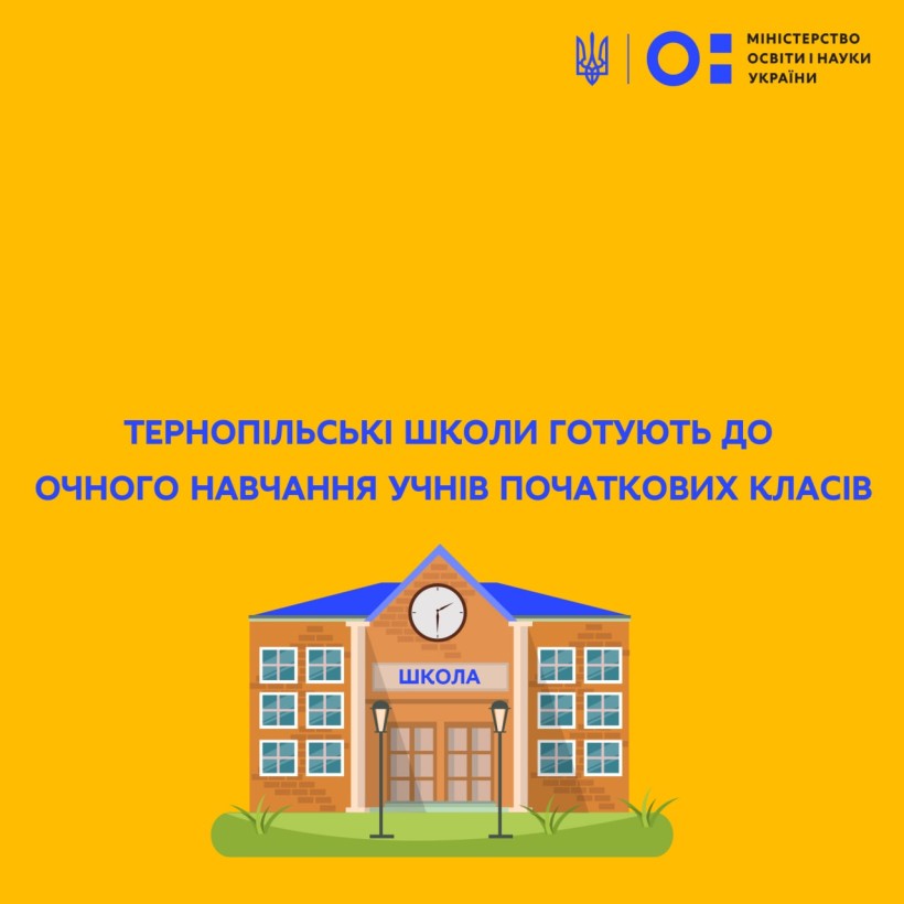 Тернопільські школи готують до очного навчання учнів початкових класів
