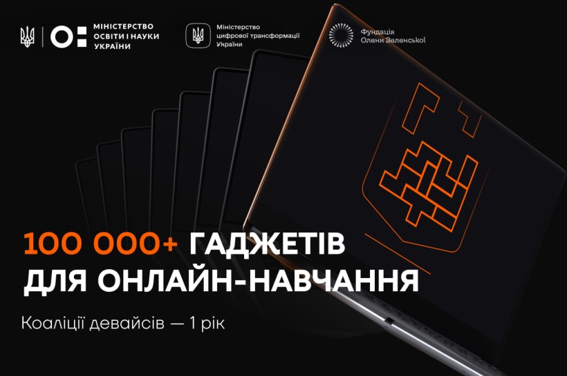 Понад 100 тисяч девайсів для онлайн-навчання: результати діяльності Коаліції девайсів