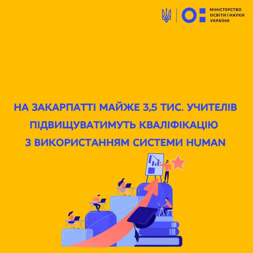 На Закарпатті майже 3,5 тис. учителів підвищуватимуть кваліфікацію з використання системи HUMAN