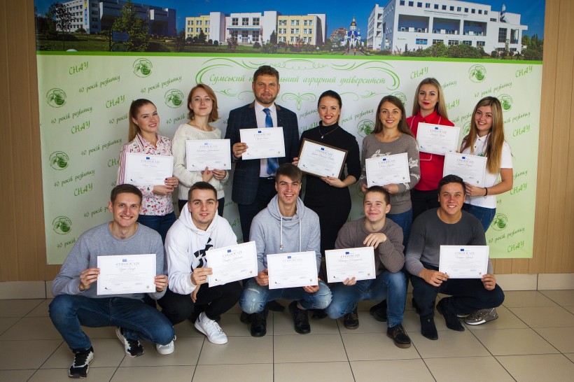 Студенти Сумського НАУ отримали міжнародні сертифікати «Erazmus+»
