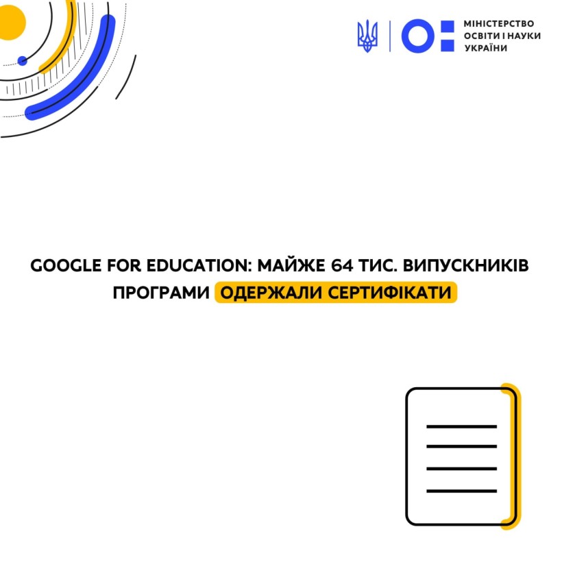 Google for Education: майже 64 тис. випускників програми одержали сертифікати
