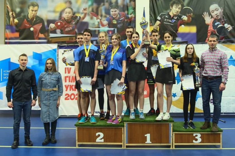 Визначено переможців IV літньої Гімназіади України з настільного тенісу