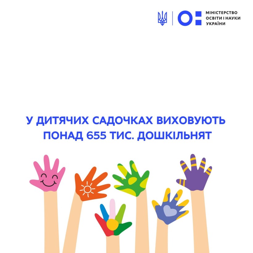 У дитячих садочках виховують понад 655 тис. дошкільнят, – Сергій Шкарлет