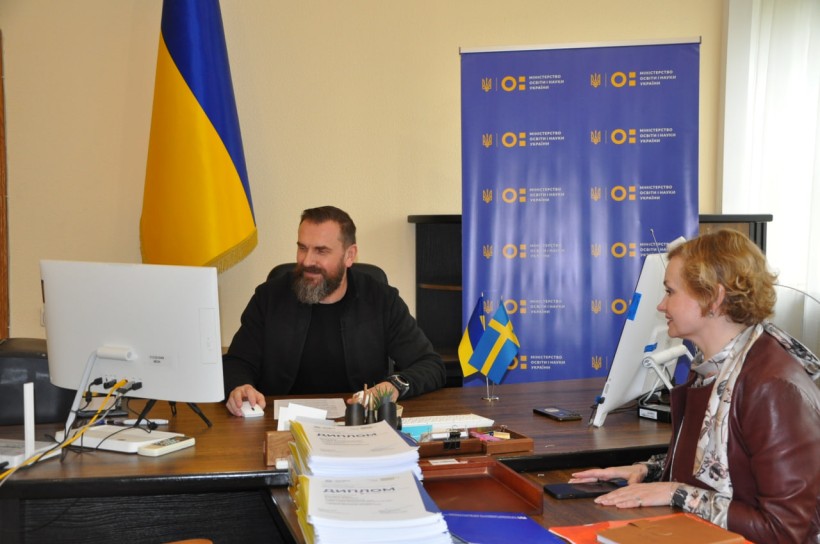 Зустріч міністра освіти і науки України Оксена Лісового з міністром із питань шкіл Королівства Швеція пані Лоттою Едгольм