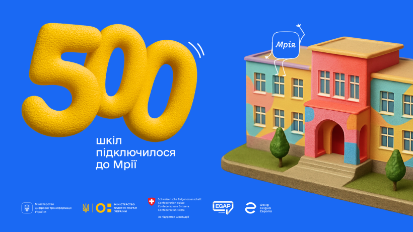 Державна цифрова освітня екосистема Мрія 500 шкіл уже підʼєднано до освітньої екосистеми Мрія: упровадження триває