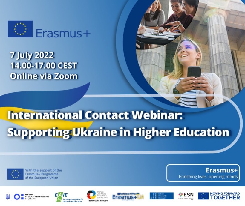 July 7 – International Contact Webinar: Supporting Ukraine in Higher Education