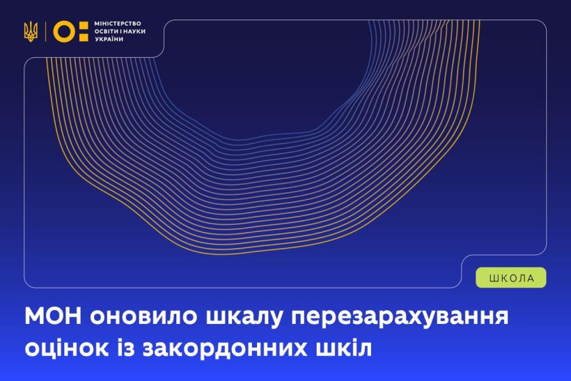 МОН оновило шкалу перезарахування оцінок із закордонних шкіл