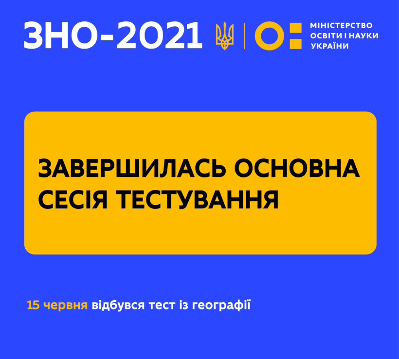 Тестуванням з географії завершилась основна сесія ЗНО-2021