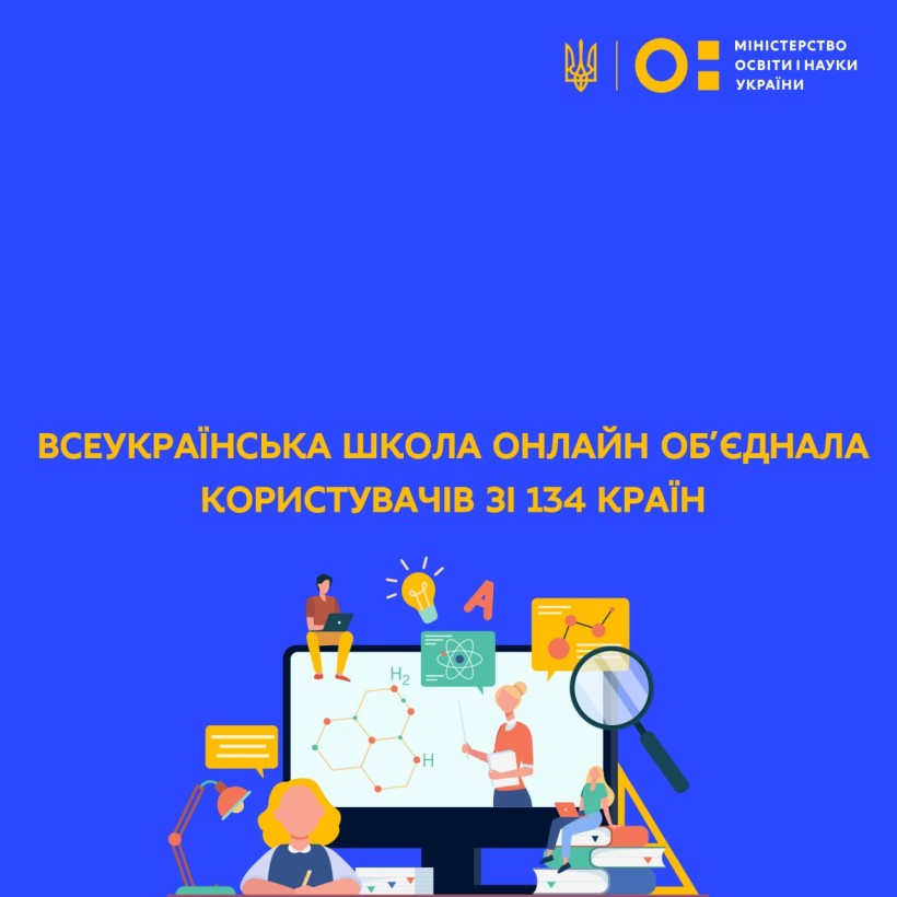 Всеукраїнська школа онлайн об’єднала користувачів зі 134 країн