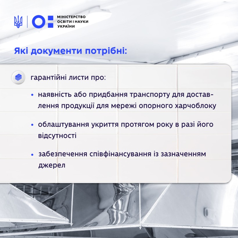 Оновлено порядок надання субвенції на модернізацію їдалень і харчоблоків у школах