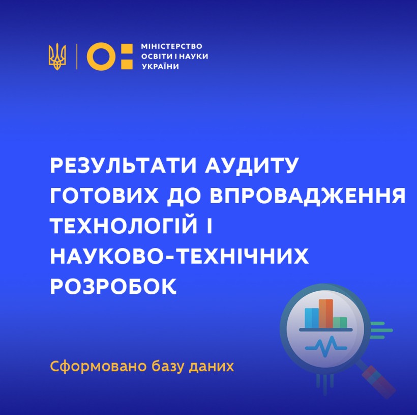 Оприлюднено результати аудиту готових до впровадження технологій і науково-технічних розробок