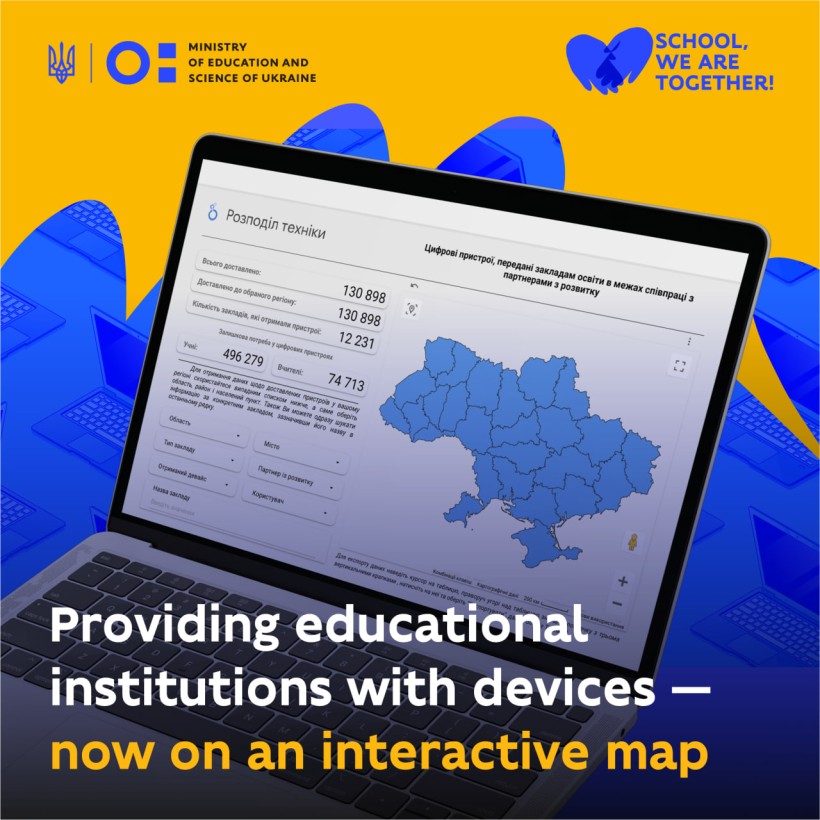 Electronic devices for children and teachers – from now on all the information is on the interactive map