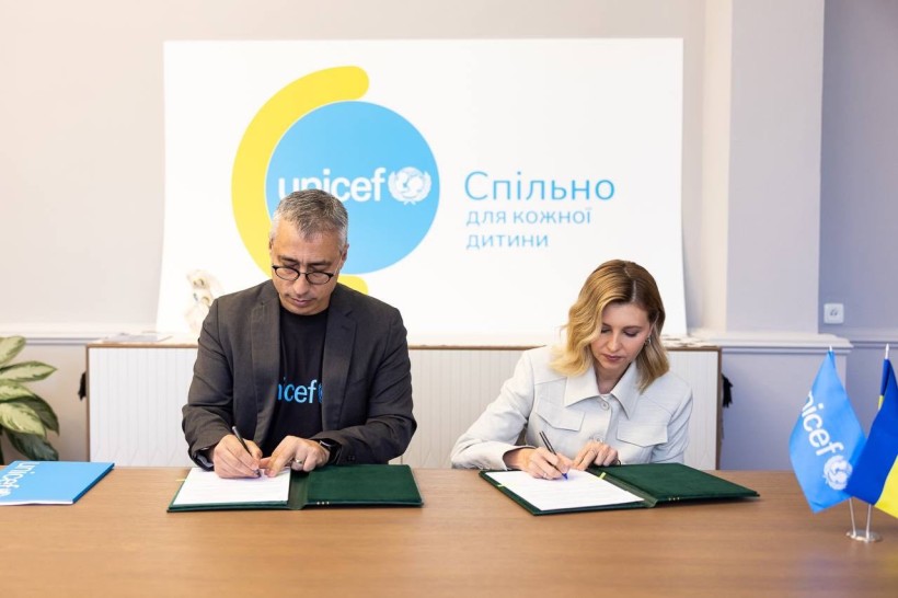 Підписано двосторонній Меморандум про взаєморозуміння між Першою леді України Оленою Зеленською та ЮНІСЕФ