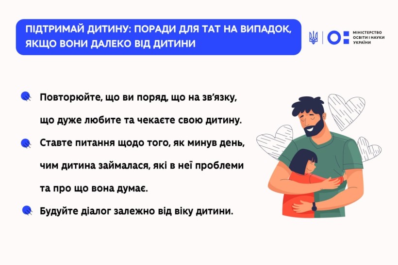 Підтримай дитину: поради для тат на випадок, якщо вони далеко від дитини