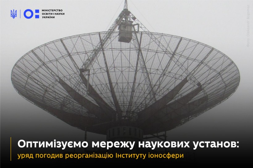 Черговий крок у реформуванні мережі наукових установ МОН: уряд погодив реорганізацію Інституту іоносфери