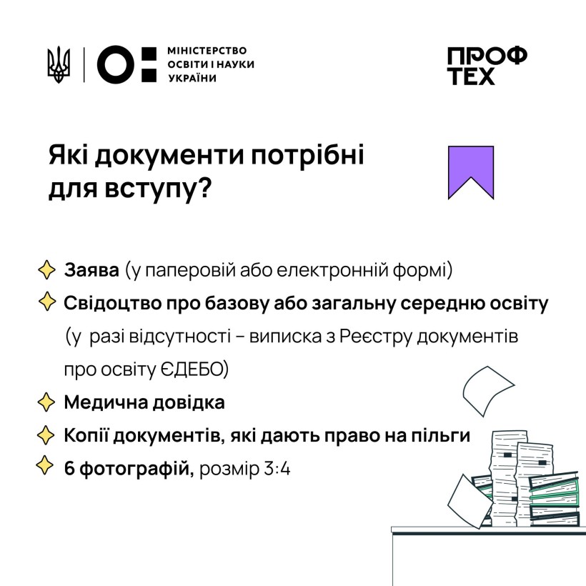 Вступна кампанія до закладів професійної освіти у 2023 році: терміни та умови